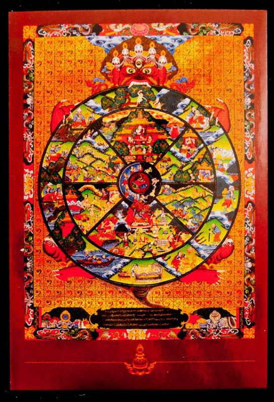 Carte Postale Roue De La Vie Bhavachakra Bouddhiste du Népal