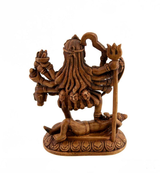 Statue Déesse Kali en Résine Beige – Divinité Hindoue du Népal