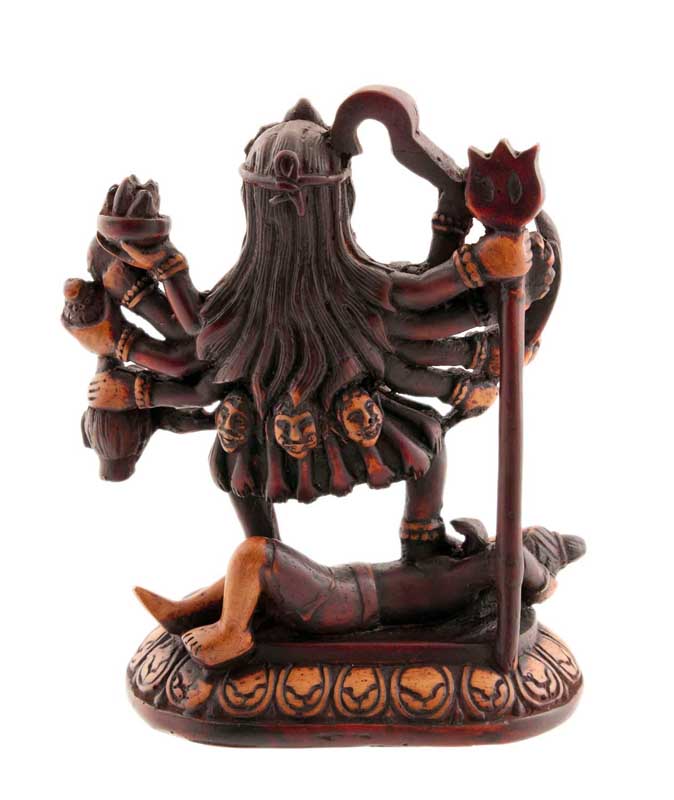 Statue Déesse Kali en Résine Bicolore – Mahakali, Divinité Hindoue du Népal
