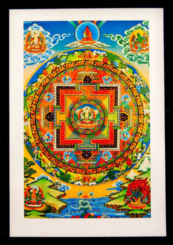 Carte Postale Shadakshari Tchenrzi Mandala Bouddhiste du Népal
