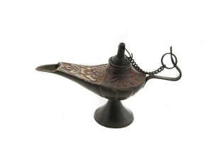 LAMPE DALADIN BRULE ENCENS EN CONE CONTE DE FEE 10B ROUGE PETERANDCLO 4576