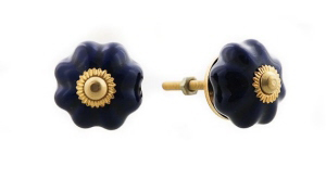 2 BOUTONS POIGNEES de PLACARD EN PORCELAINE INDIENNE 56