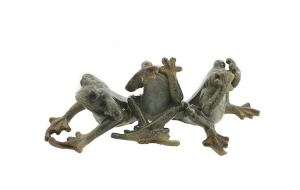 GRENOUILLE EN CERAMIQUE STYLE 3 SINGES DE LA SAGESSE CA7 7086
