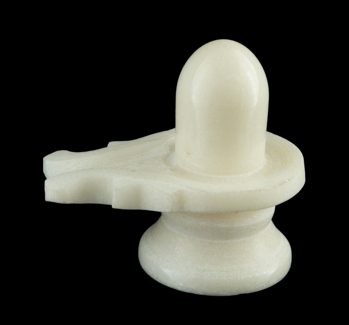Yoni Shiva Lingam En Marbre Blanc – Symbole Sacré De L’Hindouisme