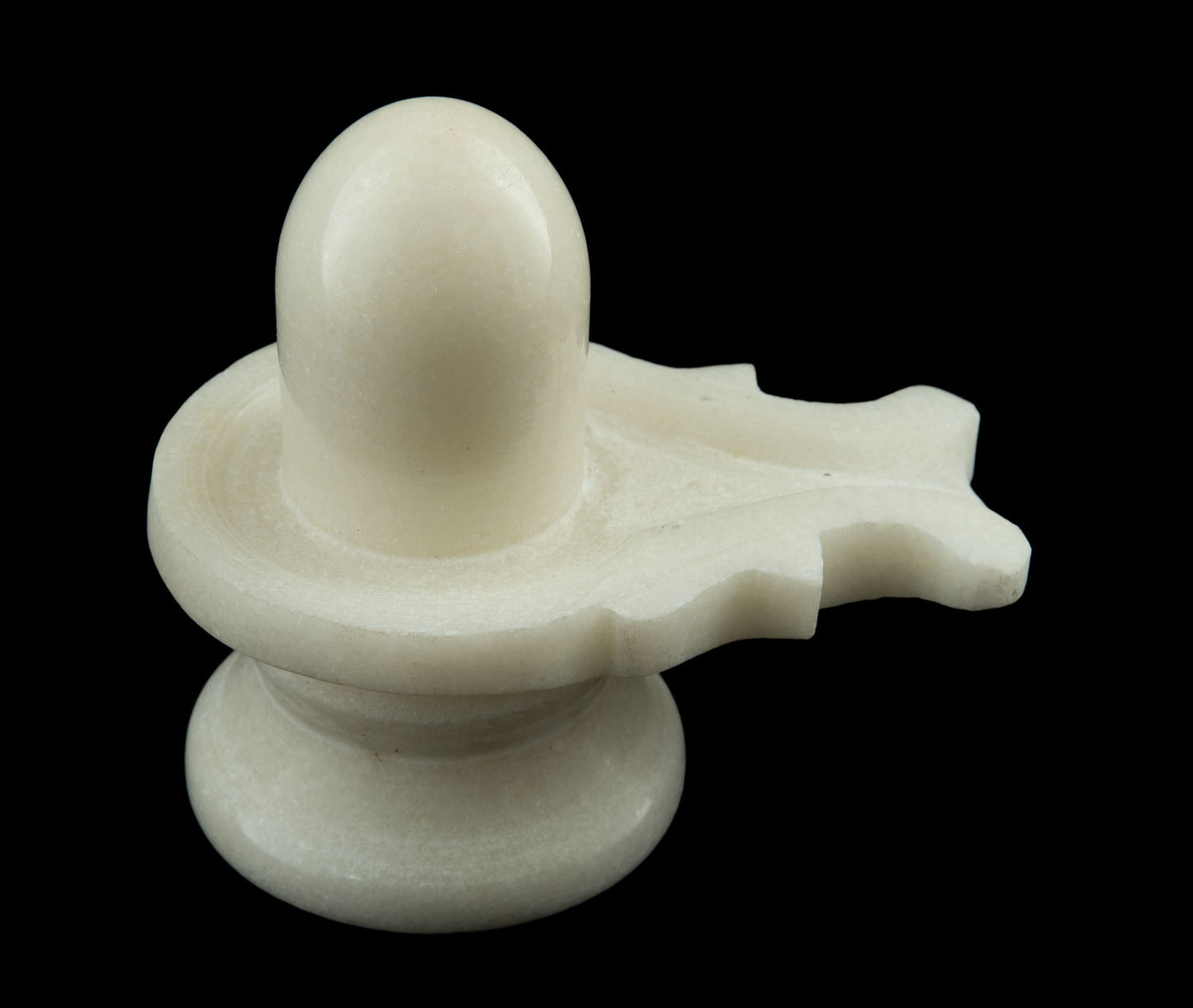 Yoni Shiva Lingam En Marbre Blanc – Symbole Sacré De L’Hindouisme