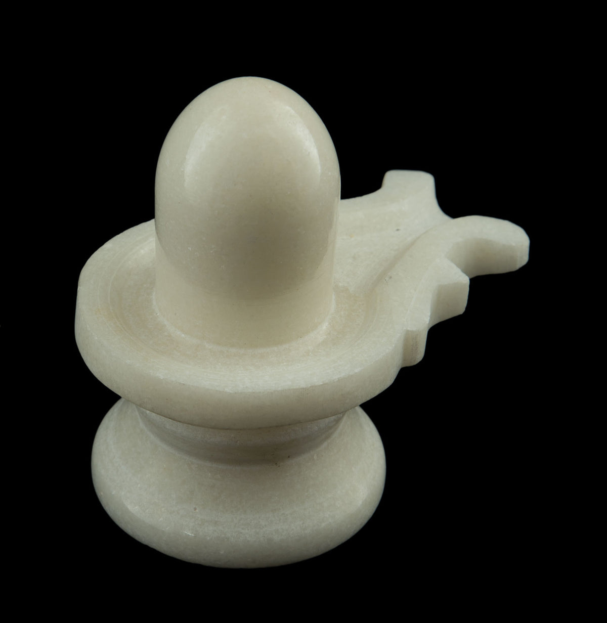 Yoni Shiva Lingam En Marbre Blanc – Symbole Sacré De L’Hindouisme