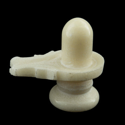Shiva Lingam Linga Et Yoni En Marbre Blanc – Symbole Sacré De L’Hindouisme