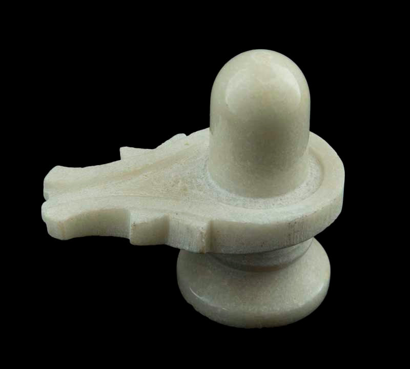 Yoni Shiva Lingam En Marbre Blanc – Symbole Sacré De L’Hindouisme