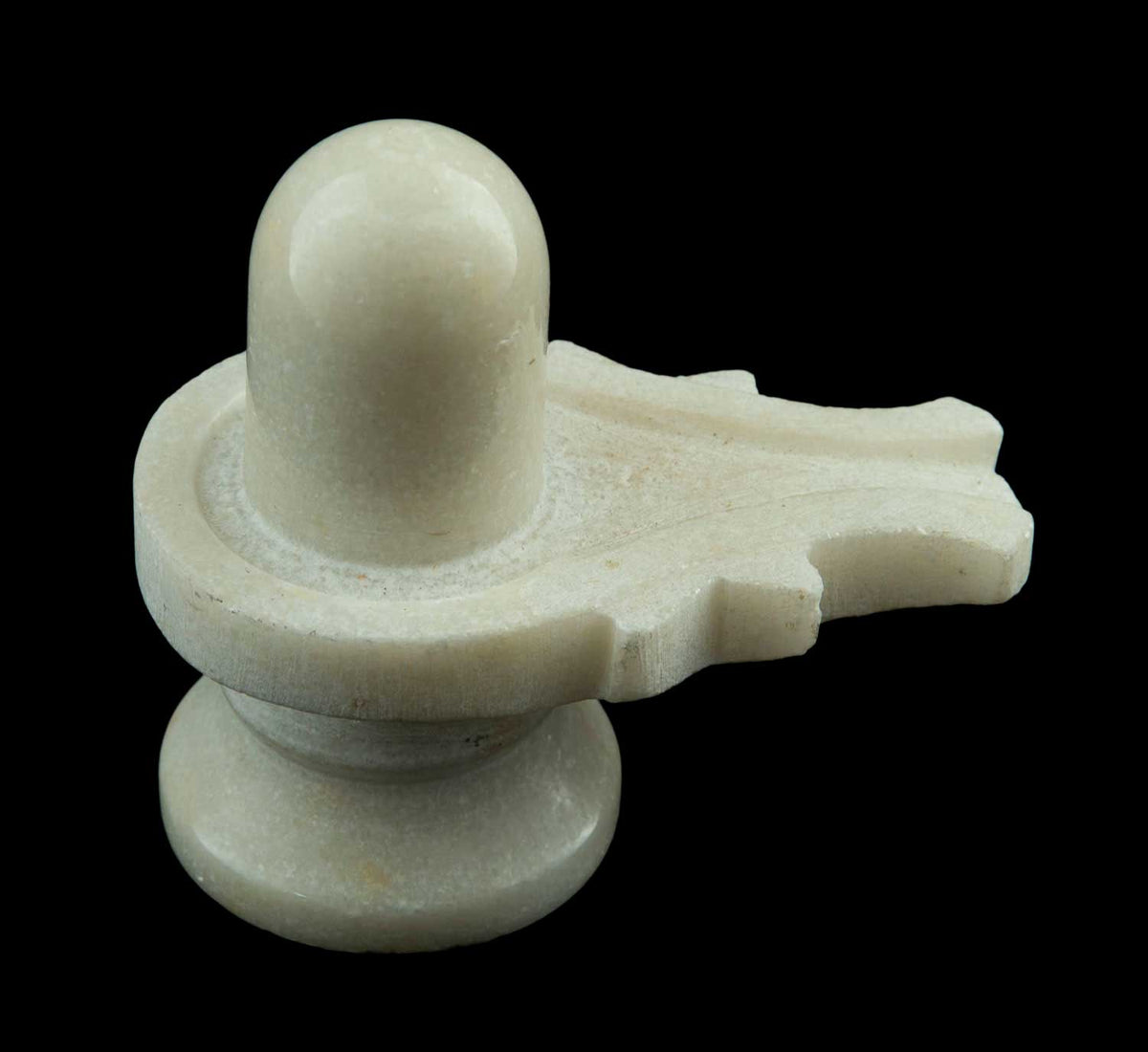 Yoni Shiva Lingam En Marbre Blanc – Symbole Sacré De L’Hindouisme