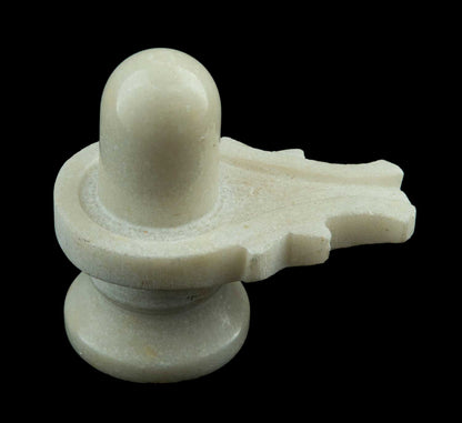 Yoni Shiva Lingam En Marbre Blanc – Symbole Sacré De L’Hindouisme
