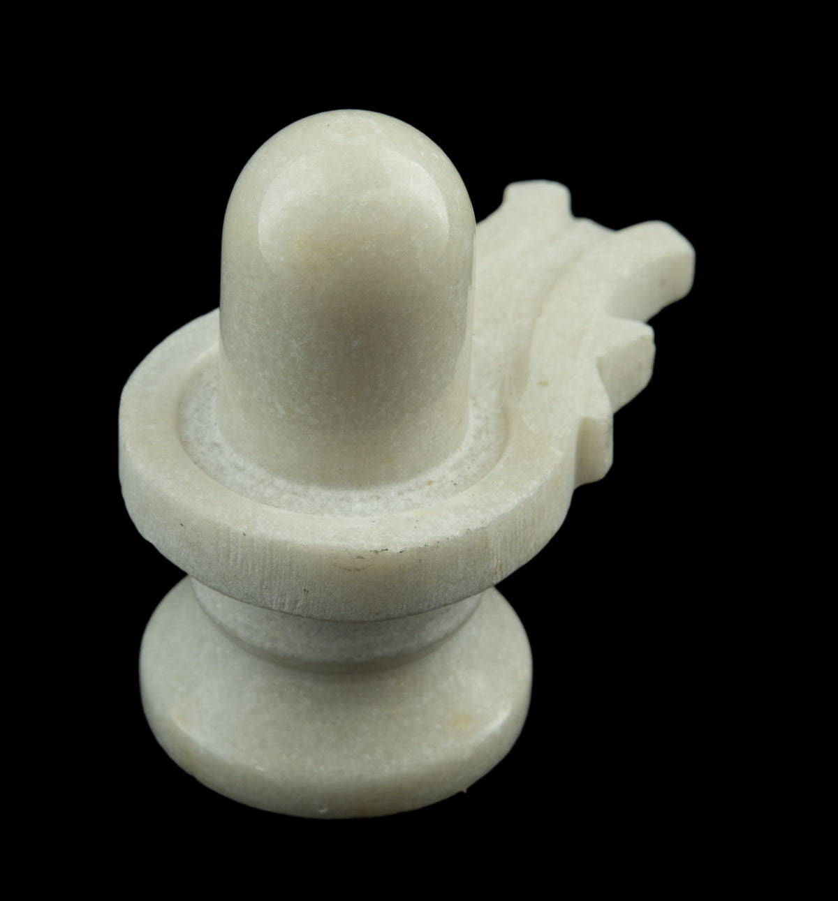 Yoni Shiva Lingam En Marbre Blanc – Symbole Sacré De L’Hindouisme