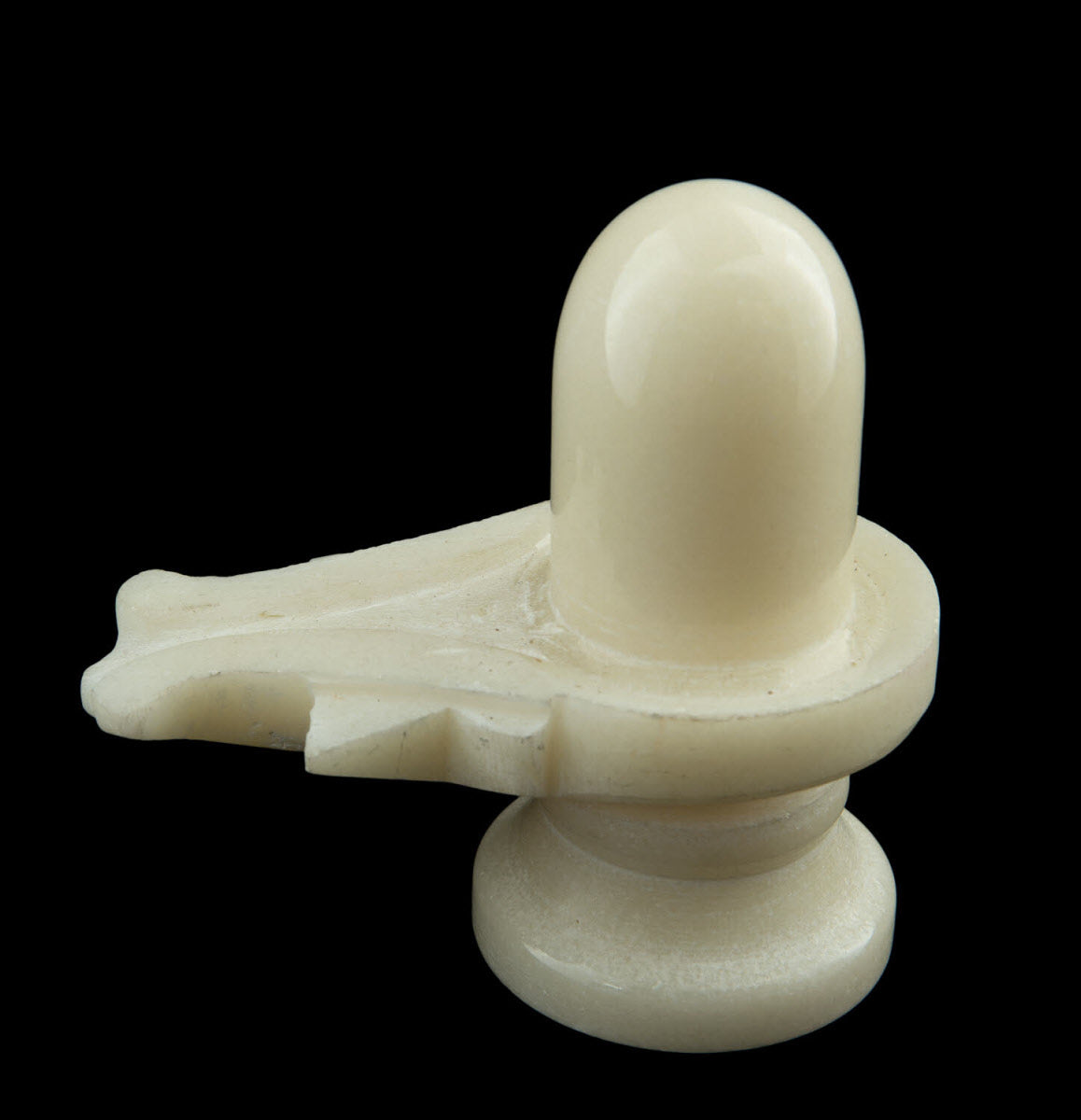 Yoni Shiva Lingam En Marbre Blanc – Symbole Sacré De Shiva