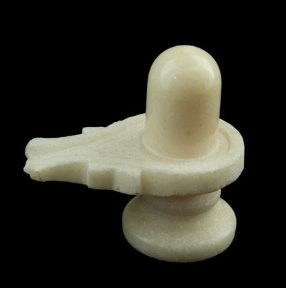 Shiva Lingam Linga Et Yoni En Marbre Blanc – Symbole Sacré De L’Hindouisme