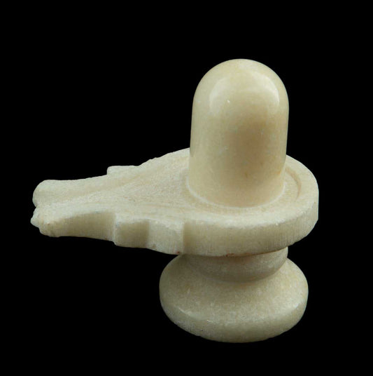 Shiva Lingam Linga Et Yoni En Marbre Blanc – Symbole Sacré De L’Hindouisme