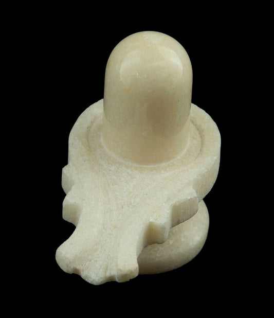 Shiva Lingam Linga Et Yoni En Marbre Blanc – Symbole Sacré De L’Hindouisme