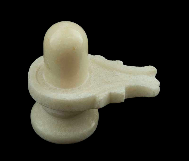 Shiva Lingam Linga Et Yoni En Marbre Blanc – Symbole Sacré De L’Hindouisme