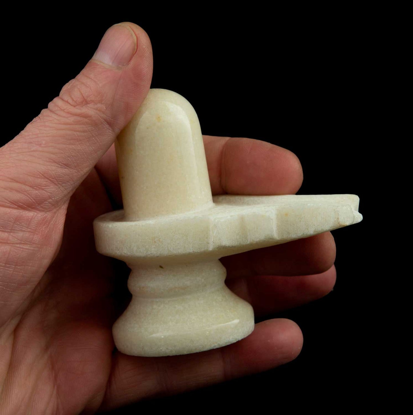 Shiva Lingam Linga Et Yoni En Marbre Blanc – Symbole Sacré De L’Hindouisme