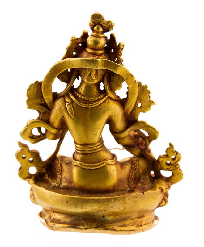 Statue de Green Tara Verte Jetsun Dolma en bronze – Déesse de la compassion du bouddhisme tibétain
