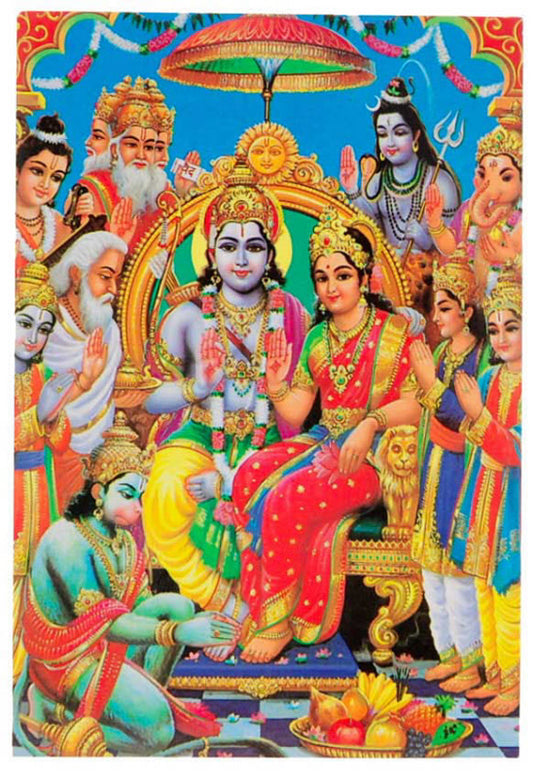 Carte Postale Rama Et Sita – Divinités De La Mythologie Hindoue