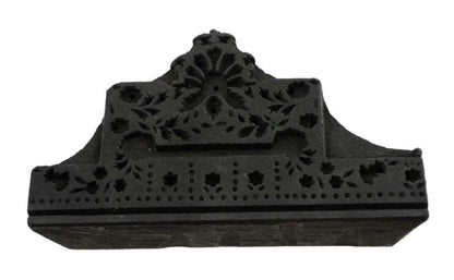 Tampon Indien Ancien en Bois Bunta – Batik, Textile et Motifs Géométriques