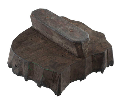 Ancien Grand Tampon Indien En Bois Bunta – Batik Et Textile