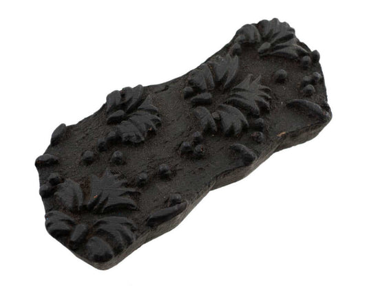 Ancien Grand Tampon À Impression Batik En Bois – Bunta Motifs Géométriques, Fleur Et Cachemire