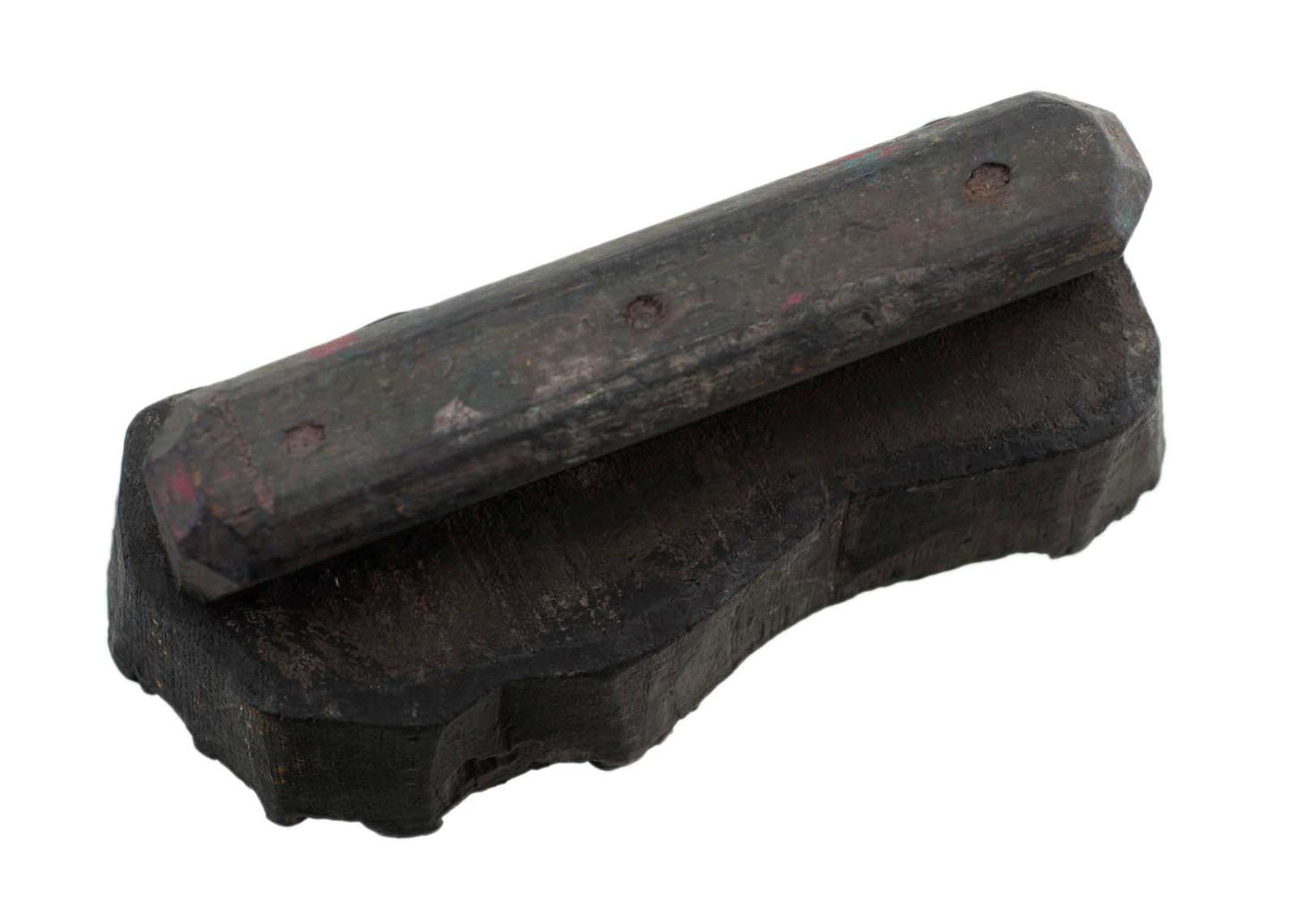 Ancien Grand Tampon À Impression Batik En Bois – Bunta Motifs Géométriques, Fleur Et Cachemire