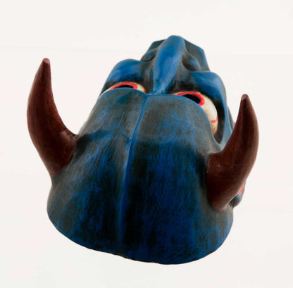 Masque Oni Démon Japonais Nô En Bois – Artisanat Népalais Fait Main
