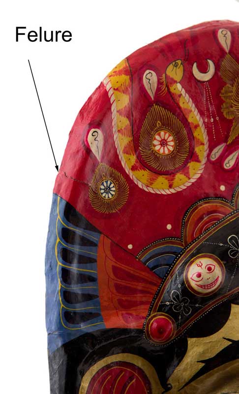 Grand Masque Ganesh Népalais – Masque De Danse Rituelle Du Festival Indra Jatra