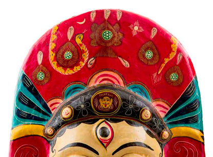 Grand Masque Ganesh Népalais – Masque De Danse Rituelle Du Festival Indra Jatra