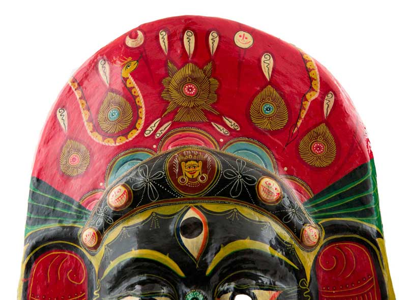 Grand Masque Ganesh Népalais – Masque Cérémoniel Du Festival Indra Jatra