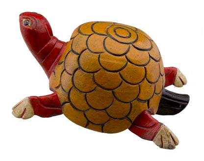 Statuette Tortue En Bois – Sculpture Artisanale Du Népal