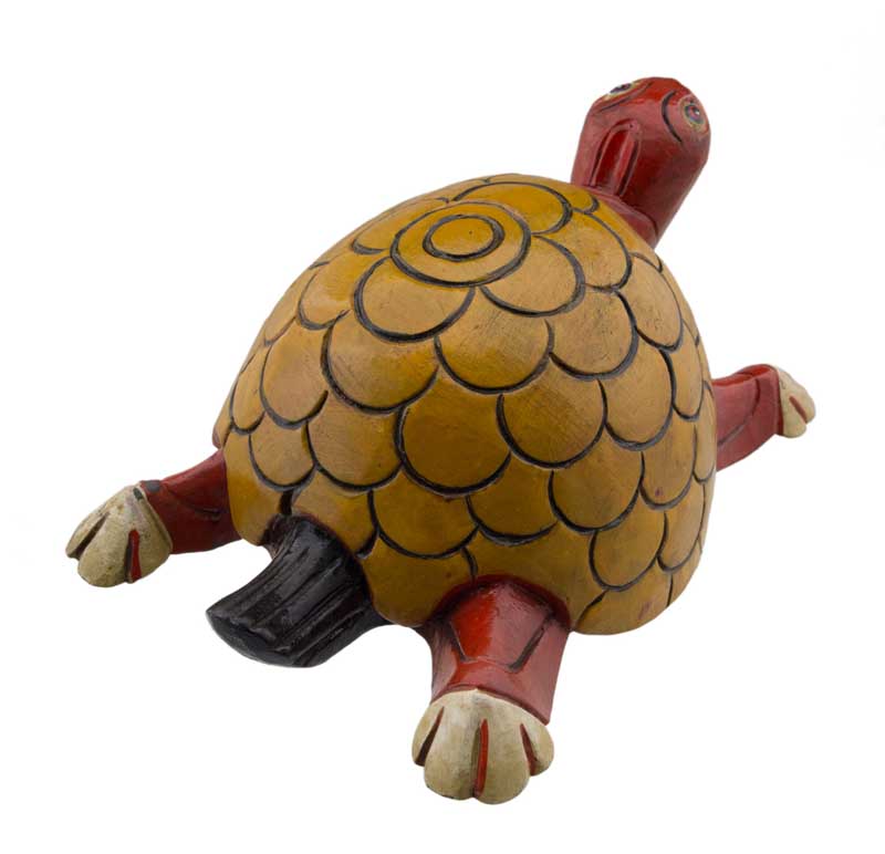 Statuette Tortue En Bois – Sculpture Artisanale Du Népal