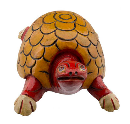 Statuette Tortue En Bois – Sculpture Artisanale Du Népal