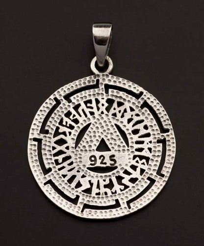 Pendentif Viking Valknut Runes en Argent 925