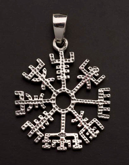 Pendentif Viking Vegvísir en Argent Massif 925