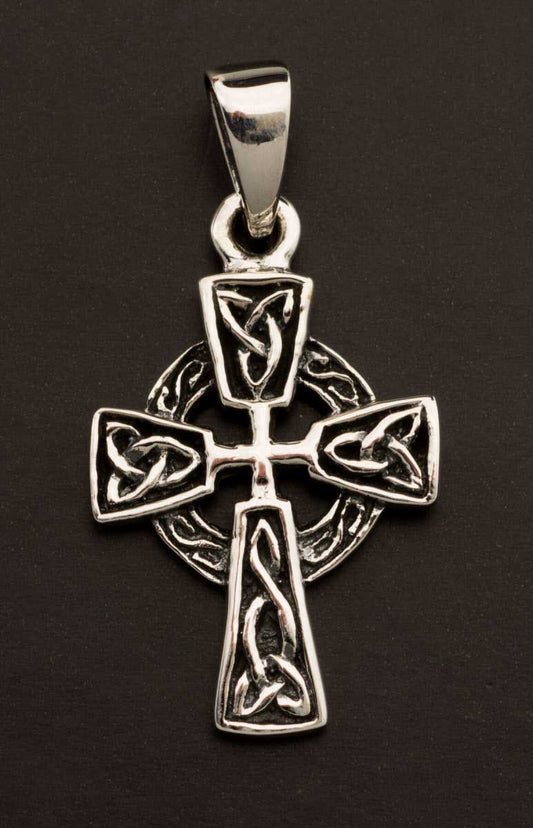 Pendentif croix celtique en argent 925 – Bijou ethnique et symbolique artisanal