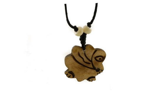 Collier Ethnique Pendentif En Corne De Yak Éléphant