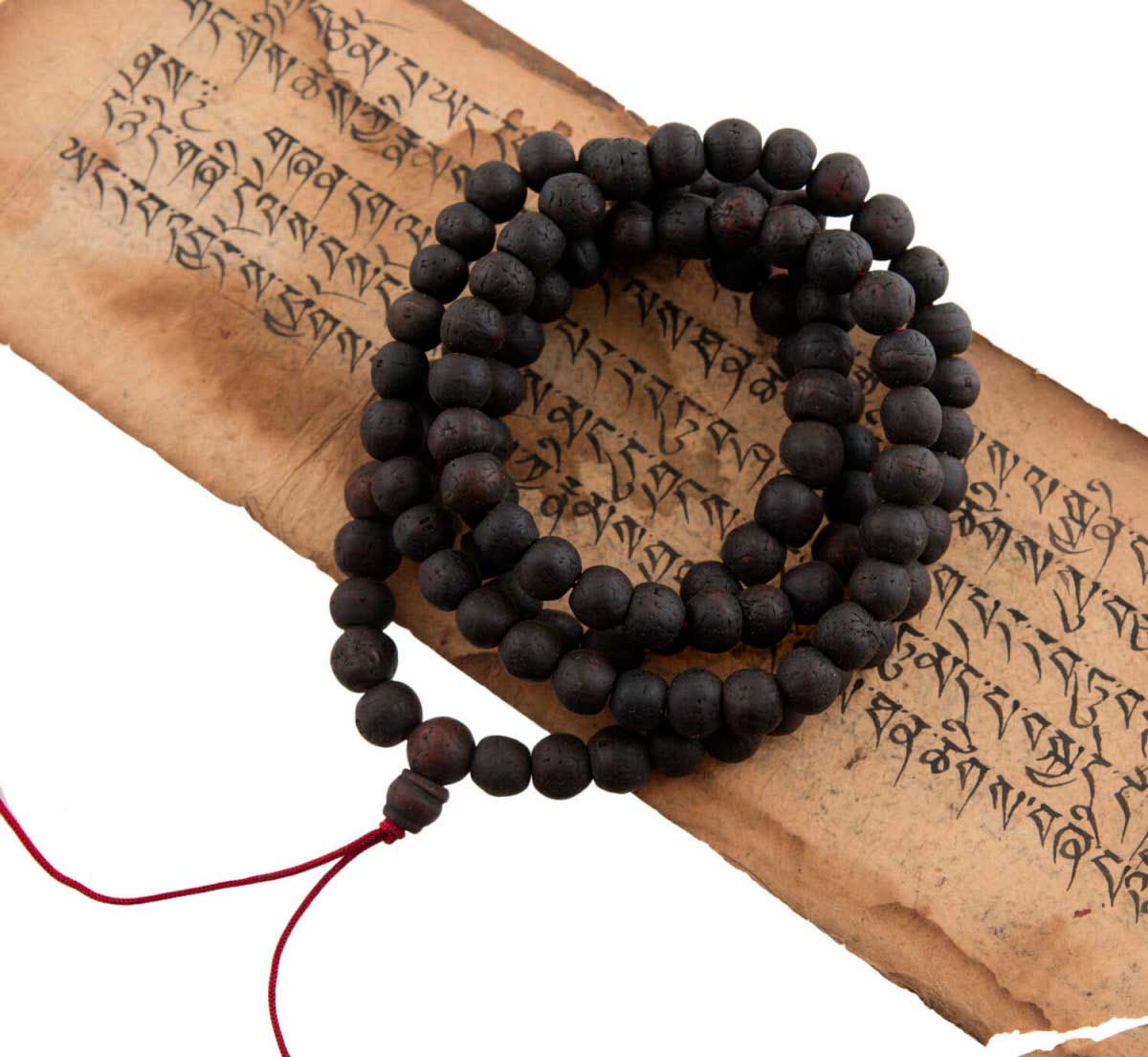 Ancien Mala Tibétain De Moine Bouddhiste – Phoenix Bodhi Tree En Graines De Bodhi Véritables