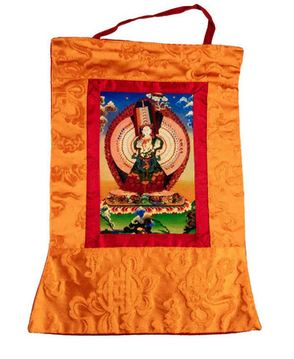 Thangka Miniature Sitatapatra – Parasol Blanc Du Bouddhisme Tibétain
