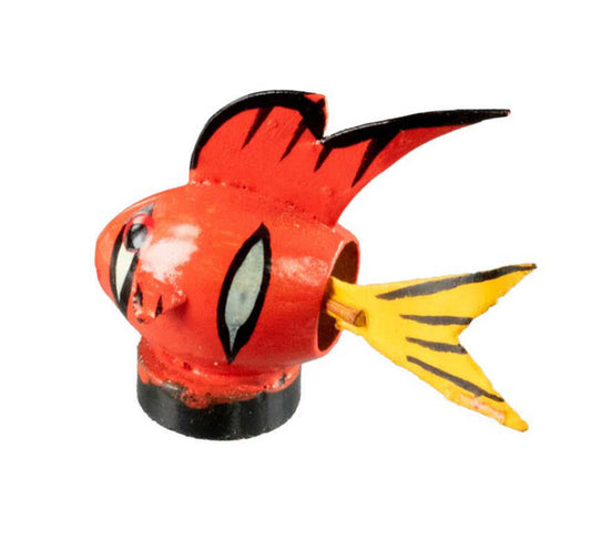 Animal Magnet Poisson Exotique Rouge en Coque de Pistache
