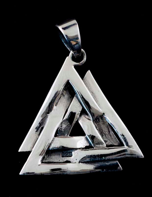 Pendentif Valknut – Triangle Viking en Argent 925