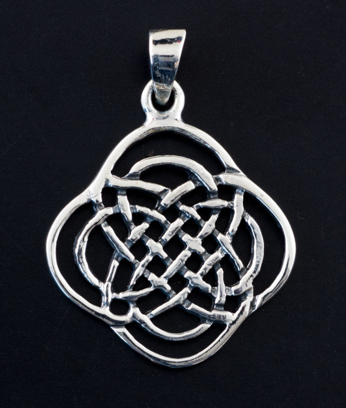 Pendentif nœud de Dara infini en argent 925 – Symbole celtique de force et de sagesse