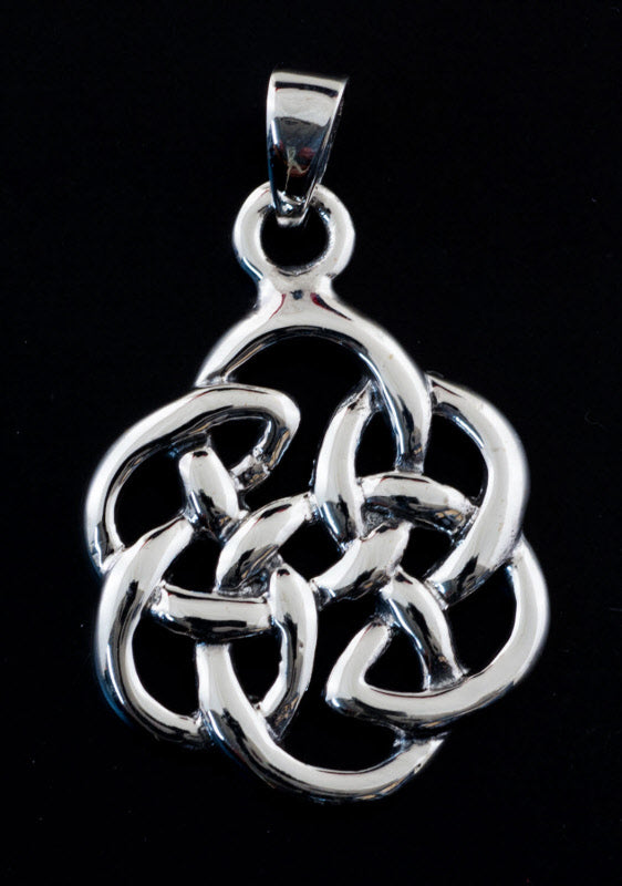 Pendentif nœud de Dara infini en argent 925 – Bijou celtique symbole de force et de sagesse