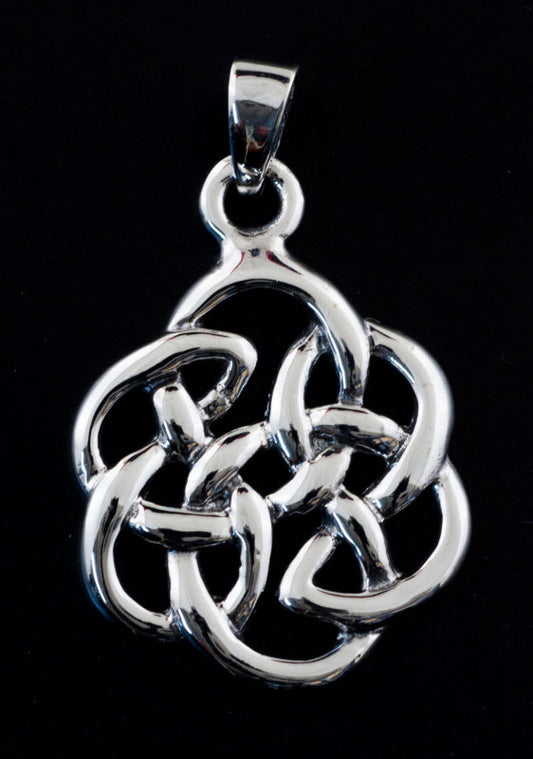 Pendentif nœud de Dara infini en argent 925 – Bijou celtique symbole de force et de sagesse