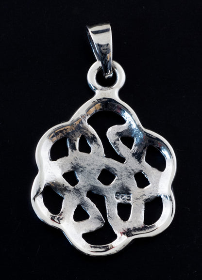 Pendentif nœud de Dara infini en argent 925 – Bijou celtique symbole de force et de sagesse