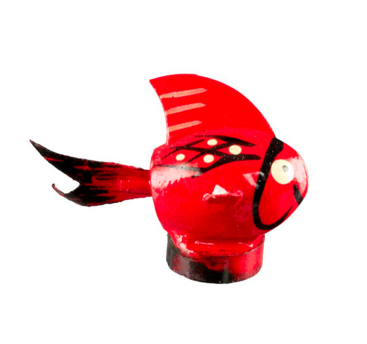 Magnet Poisson Rouge En Coque De Pistache – Artisanat Miniature