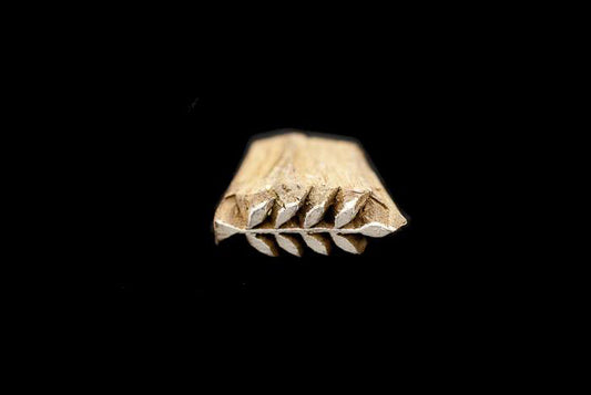 Tampon Encreur En Bois Sculpté – Motif Fleur Mandala