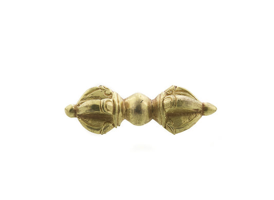 Dorje Vajra Tibétain En Cuivre Finition Or – Objet Rituel Bouddhiste Du Népal