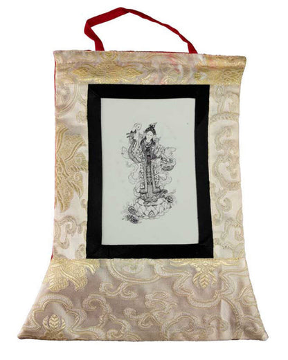 Thangka Miniature Guanyin – Art Spirituel Du Népal
